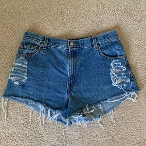 Levis High Waisted Denim Shorts